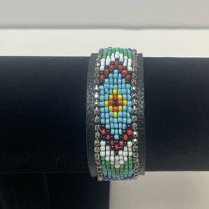 Beaded Leather Bracelet
